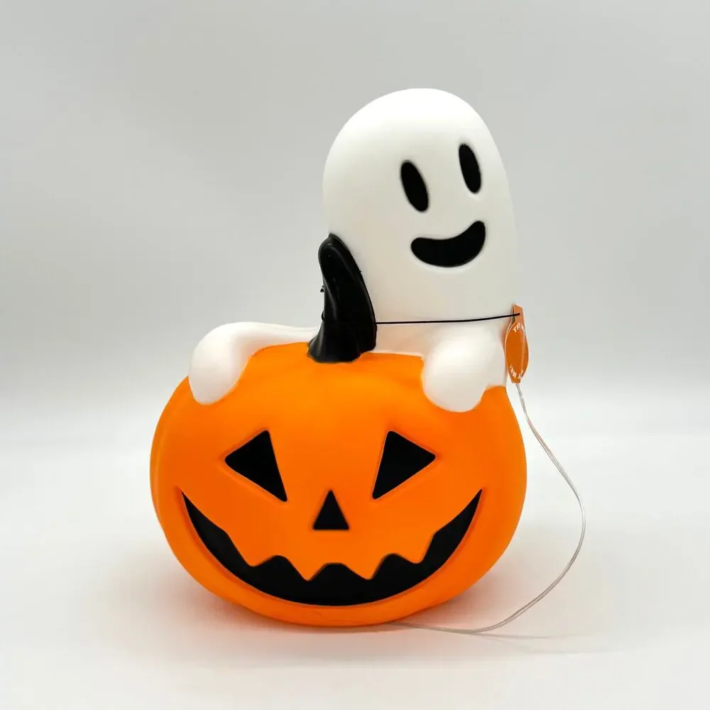 Hyde & Eek Ghost Pumpkin Halloween Blowmold Light Up 12” Blow Mold NEW